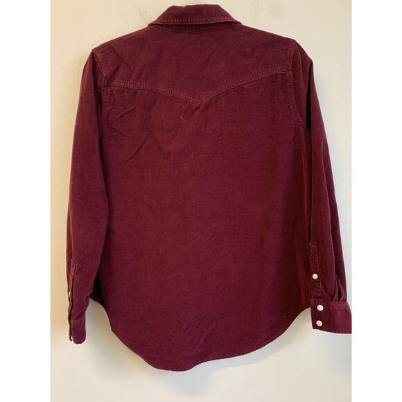 Universal Thread Women’s Shirt Button Down Long Sleeve Corduroy Burgundy - Picture 10 of 10